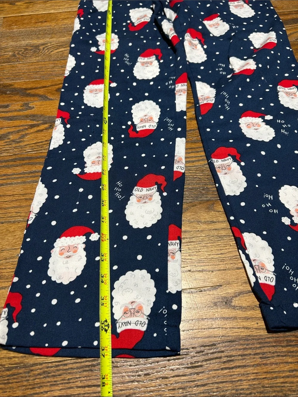 Old Navy Navy and Red Santa Face Kids Pajama Set XL 14-16
